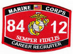 MARINE CORPS 8412 CAREER RECRUITER MOS SEMPER FIDELIS PATCH USMC EGA - HATNPATCH