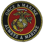 USMC ONCE A MARINE ALWAYS A MARINE EAGLE GLOBE AND ANCHOR EGA PATCH - HATNPATCH