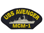 USS Avenger MCM-1 Ship Patch - Great Color - Veteran Owned Business - HATNPATCH