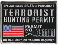 TERRORIST HUNTING PERMIT WITH FLAG PATCH - HATNPATCH