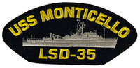 USS Monticello LSD-35 Ship Patch - Great Color - Veteran Owned Business - HATNPATCH