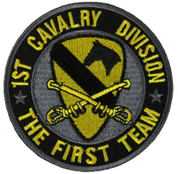 1ST CAVALRY DIVISION THE FIRST TEAM ROUND PATCH - HATNPATCH