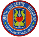 199TH INFANTRY BRIGADE LIGHT SWIFT ACCURATE ROUND PATCH - HATNPATCH