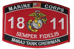 USMC MARINE CORPS 1811 M48A3 TANK CREWMAN SEMPER FIDELIS MOS PATCH TANKER - HATNPATCH