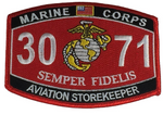 MARINE CORPS 3071 AVIATION STOREKEEPER SEMPER FIDELIS MOS PATCH USMC EGA - HATNPATCH