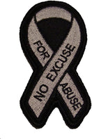 NO EXCUSE FOR ABUSE Domestic Violence AWARENESS Ribbon PATCH - HATNPATCH
