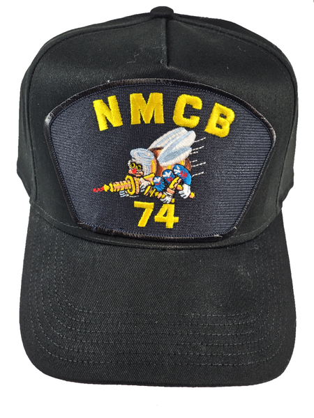 NMCB 74 Seabee HAT - Black - Veteran Owned Business - HATNPATCH