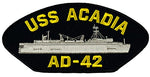 USS Acadia AD-42 Ship Patch - Great Color - Veteran Owned Business - HATNPATCH