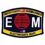 USN NAVY SUBMARINER EM ELECTRICIAN'S MATE MOS RATING PATCH SAILOR VETERAN - HATNPATCH