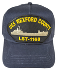 USS Wexford County LST-1168 Ship HAT - Navy Blue - Veteran Owned Business - HATNPATCH