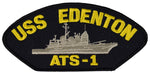 USS EDENTON ATS-1 SHIP PATCH - GREAT COLOR - Veteran Owned Business - HATNPATCH