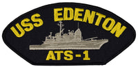 USS EDENTON ATS-1 SHIP PATCH - GREAT COLOR - Veteran Owned Business - HATNPATCH