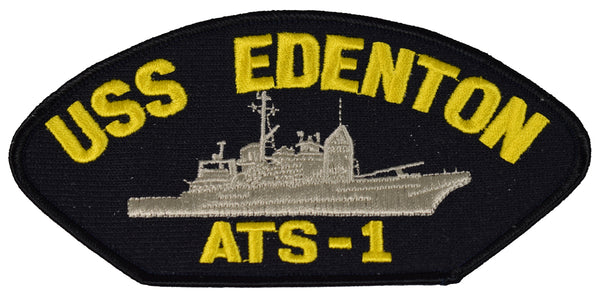 USS EDENTON ATS-1 SHIP PATCH - GREAT COLOR - Veteran Owned Business - HATNPATCH