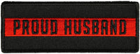 PROUD HUSBAND RED LINE FIRE FIGHTER PATCH - HATNPATCH