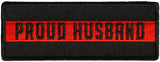 PROUD HUSBAND RED LINE FIRE FIGHTER PATCH - HATNPATCH