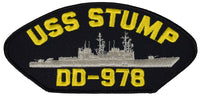 USS STUMP DD-978 SHIP PATCH - GREAT COLOR - Veteran Owned Business - HATNPATCH