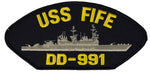 USS FIFE DD-991 SHIP PATCH - GREAT COLOR - Veteran Owned Business - HATNPATCH