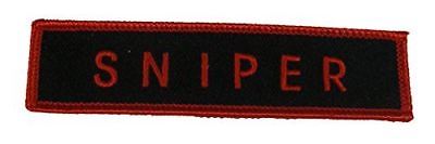 SNIPER TAB PATCH SHOOTING MARKSMAN SHARPSHOOTER RIFLE MILITARY LAW ENFORCEMENT - HATNPATCH