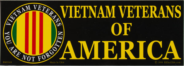 Vietnam Veterans of America Bumper Sticker - HATNPATCH