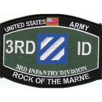 US ARMY 3RD THIRD INFANTRY DIVISION ID ROCK OF THE MARNE PATCH FORT STEWART VET - HATNPATCH