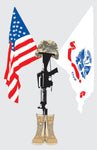 Fallen Soldier USA/Army Crossed Flags Decal - HATNPATCH