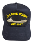 USS Park County LST-1077 Ship HAT - Navy Blue - Veteran Owned Business - HATNPATCH