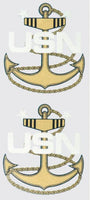 Navy MCPO E-9 Anchor Decal - HATNPATCH