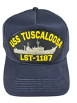 USS Tuscaloosa LST-1187 Ship HAT - Navy Blue - Veteran Owned Business - HATNPATCH