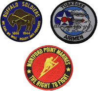 Military Black History Patch Set - Color - Veteran Owned Business. - HATNPATCH