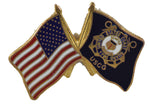 USA/USCG CROSSED FLAGS HAT PIN - HATNPATCH