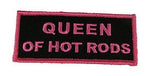 QUEEN OF HOT RODS PATCH LADY WOMAN BIKER MOTORCYCLE CLUB PINK - HATNPATCH
