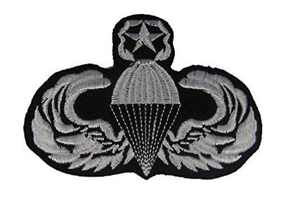 US ARMY USAF AIR FORCE MASTER PARACHUTIST BADGE PATCH AIRBORNE JUMP WING BLASTER - HATNPATCH