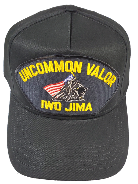 Uncommon Valor IWO JIMA HAT - Black - Veteran Owned Business - HATNPATCH