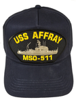 USS AFFRAY MSO-511 Ship HAT - Navy Blue - Veteran Owned Business - HATNPATCH