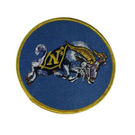 US NAVY NAVAL ACADEMY BILL THE GOAT MASCOT Round Patch - HATNPATCH