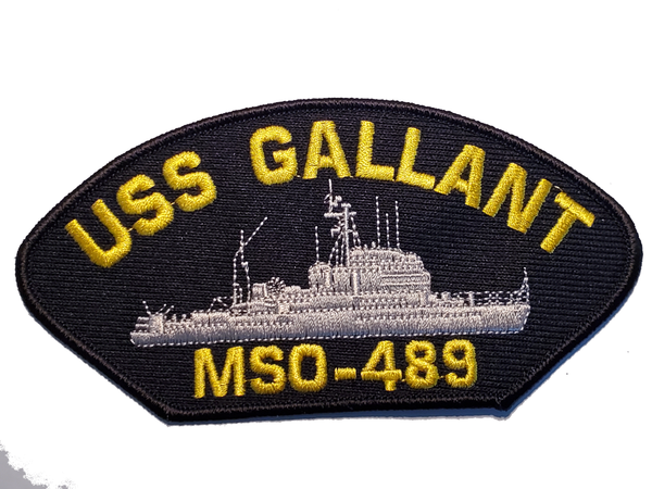 USS Gallant MSO-489 Ship Patch - Great Color - Veteran Owned Business - HATNPATCH