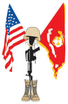 Fallen Hero USA/USMC Crossed Flags Decal - HATNPATCH
