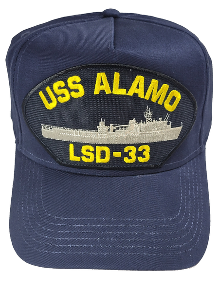 USS Alamo LSD-33 Ship HAT - Navy Blue - Veteran Owned Business - HATNPATCH