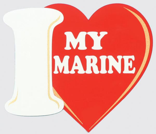 I Love My Marine Decal - HATNPATCH