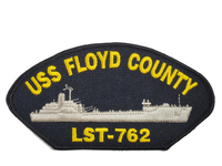 USS Floyd County LST-762 Ship Patch - Great Color - Veteran Owned Business - HATNPATCH