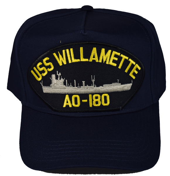 USS WILLAMETTE AO-180 SHIP HAT - NAVY BLUE - HATNPATCH