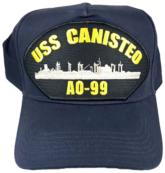 USS CANISTEO AO-99 Ship HAT - Navy Blue - HATNPATCH