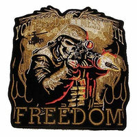 YOU JUST DON'T MESS WITH FREEDOM MEDIUM BACK PATCH SKELETON HELMET RIFLE WAR - HATNPATCH