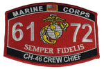 MARINE CORPS 6172 CH-46 CREW CHIEF MOS Patch - HATNPATCH