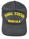 Naval Station Norfolk HAT - Black - Veteran Owned Business - HATNPATCH