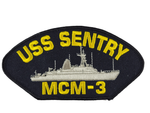 USS Sentry MCM-3 Ship Patch - Great Color - Veteran Owned Business - HATNPATCH