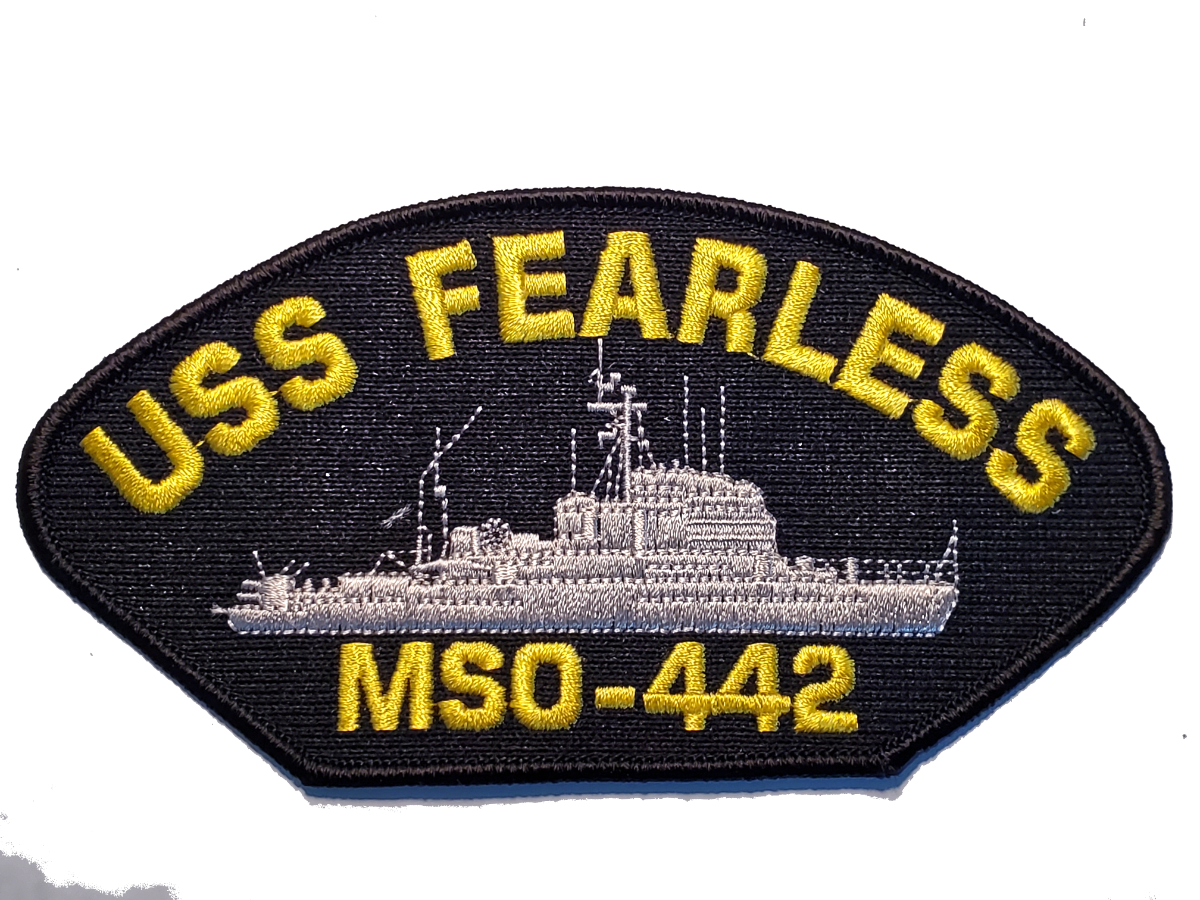 USS Fearless MSO-442 Ship Patch - Great Color - Veteran Owned Business ...