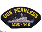 USS Fearless MSO-442 Ship Patch - Great Color - Veteran Owned Business - HATNPATCH