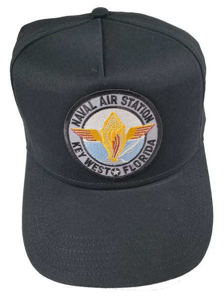 NAVAL AIR STATION KEY WEST HAT - Black Golf - Veteran Family Owned Business - HATNPATCH