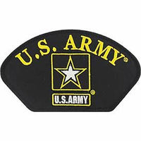 US ARMY WITH ARMY STAR Patch - Black/Gold - Veteran Owned Business. - HATNPATCH